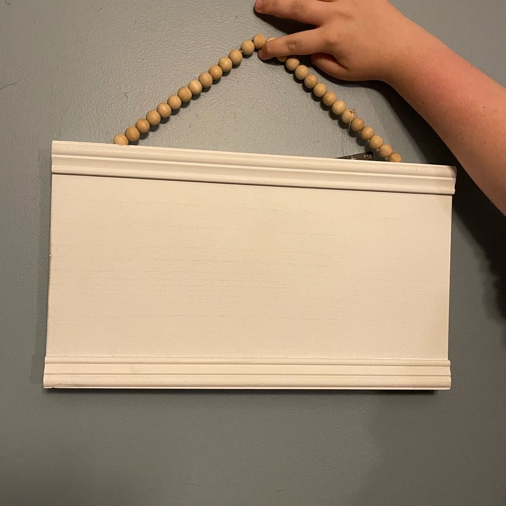 Blank wood sign with beaded handle